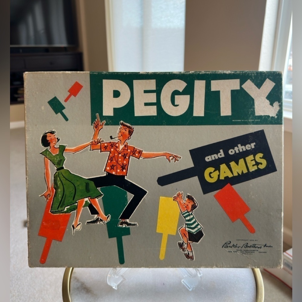Vintage Board Game Pegity and Other Games by Parker Brothers